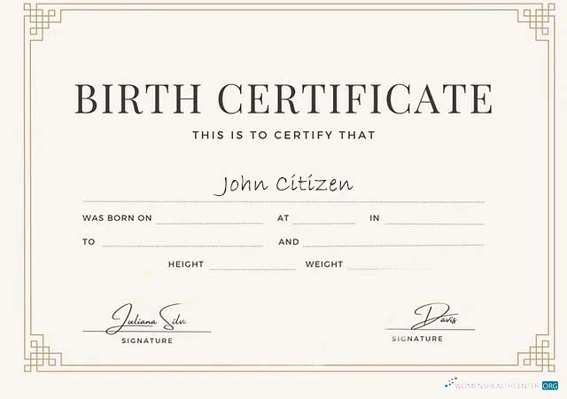 Download UAE birth certificate Photoshop template